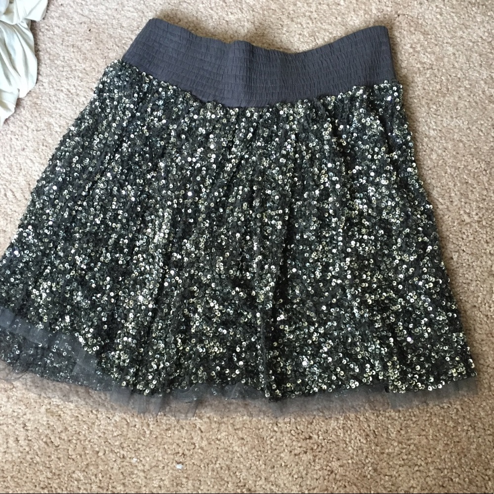 W118 by Walter baker silver sequin skirt